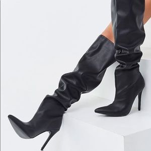 Black knee high boots (never worn)